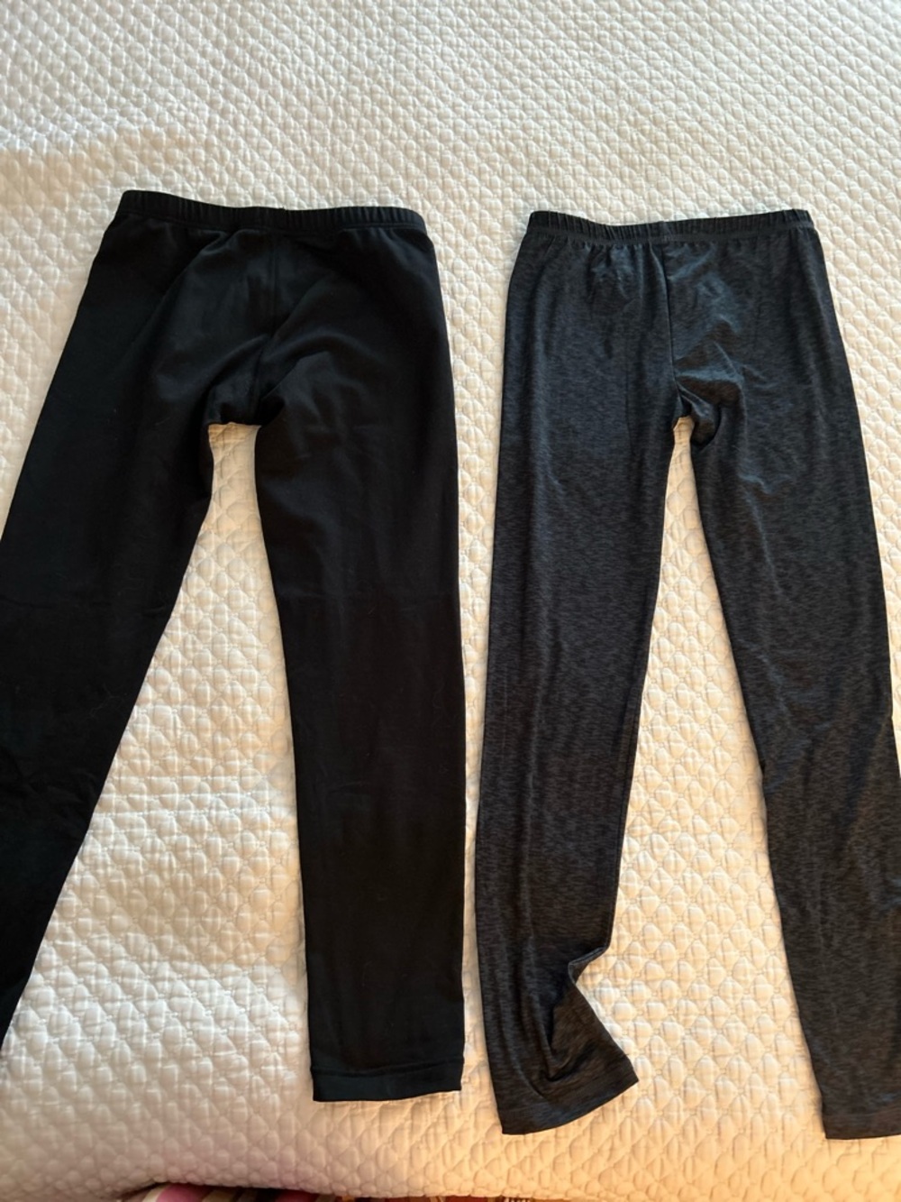 Cuddl Duds Kids Leggings Two-Pack - Black & Charcoal